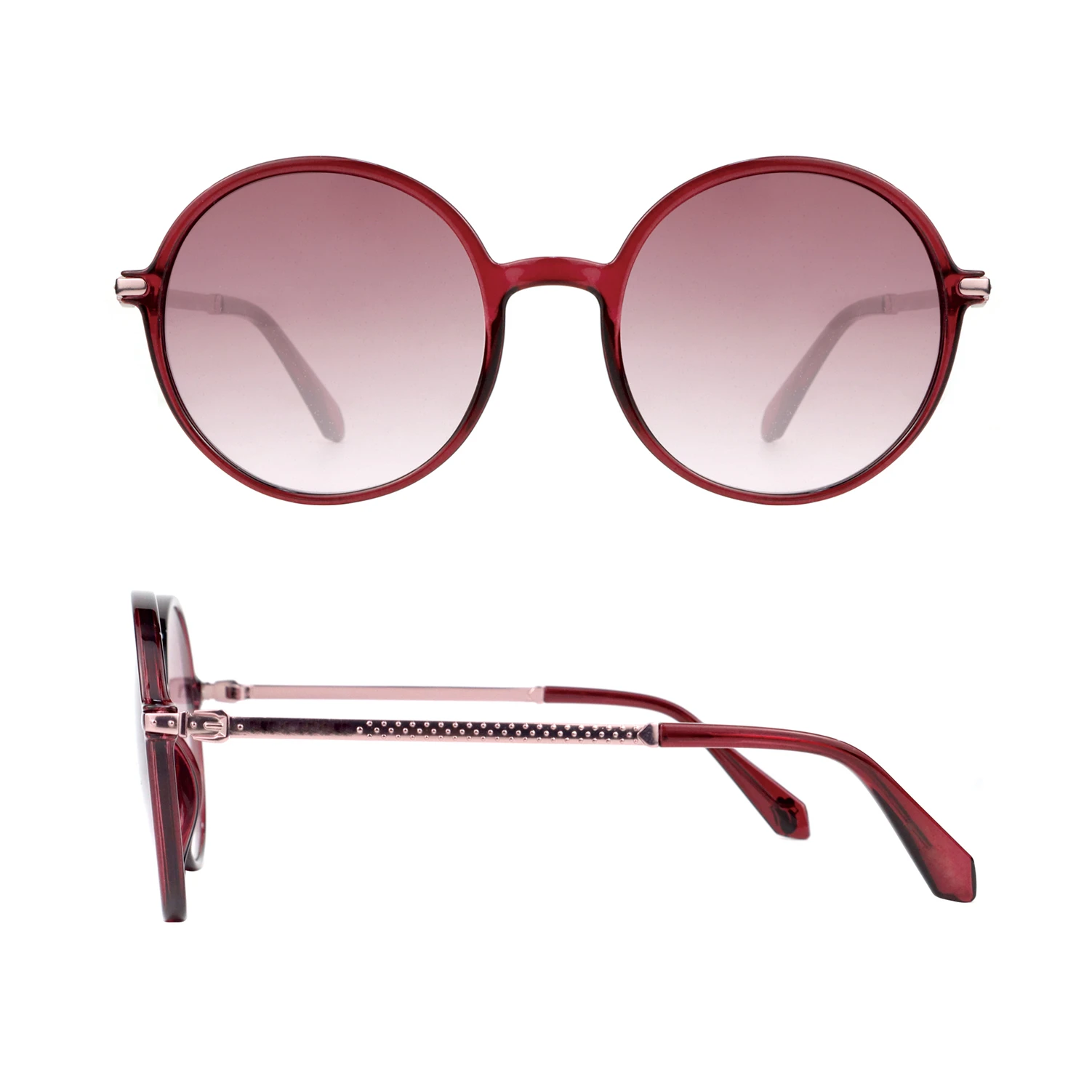 Round Women Trendy Retro Oversize Combo Sunglasses 490607 5
